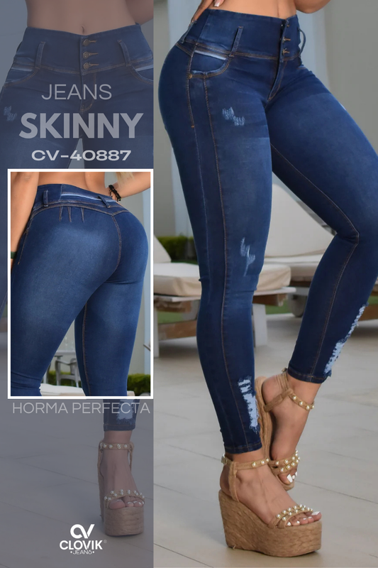 JEANS SKINNY PUSH UP REF. CV-40887