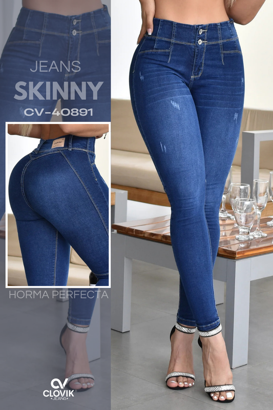 JEANS SKINNY PUSH UP REF. CV-40891