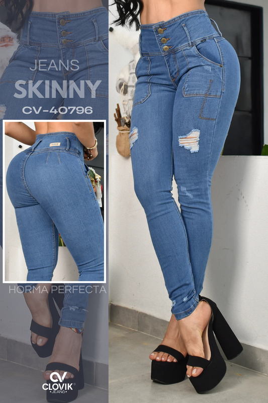 JEANS SKINNY CLOVIX REF. CV-40796
