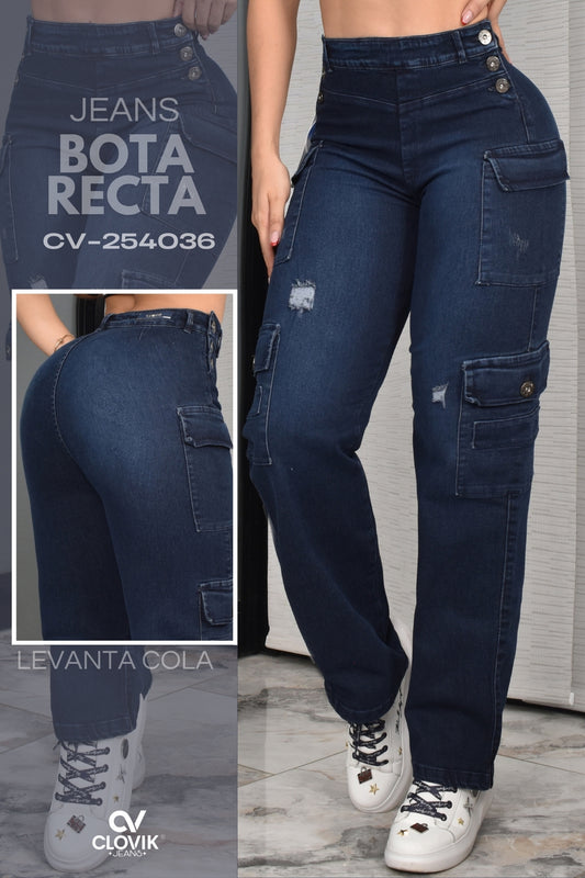 JEANS BOTA RECTA HORMA PERFECTA REF. CV-254036