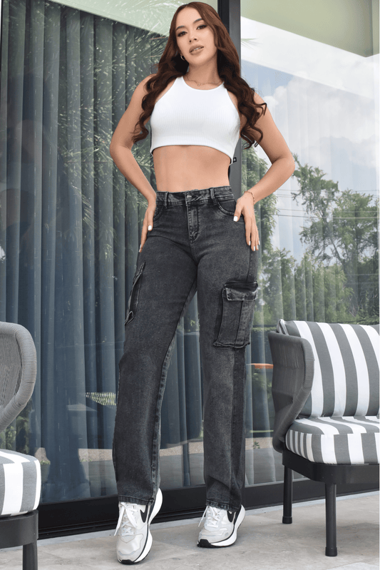 PANTALON BOTA RECTA CARGO REF. CV-400048