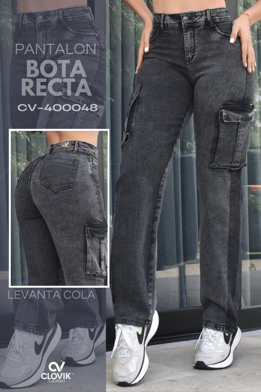 PANTALON BOTA RECTA CARGO REF. CV-400048