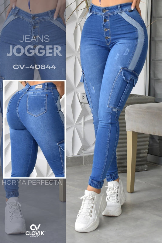 JEANS JOGGER PUSH UP REF. CV-40844