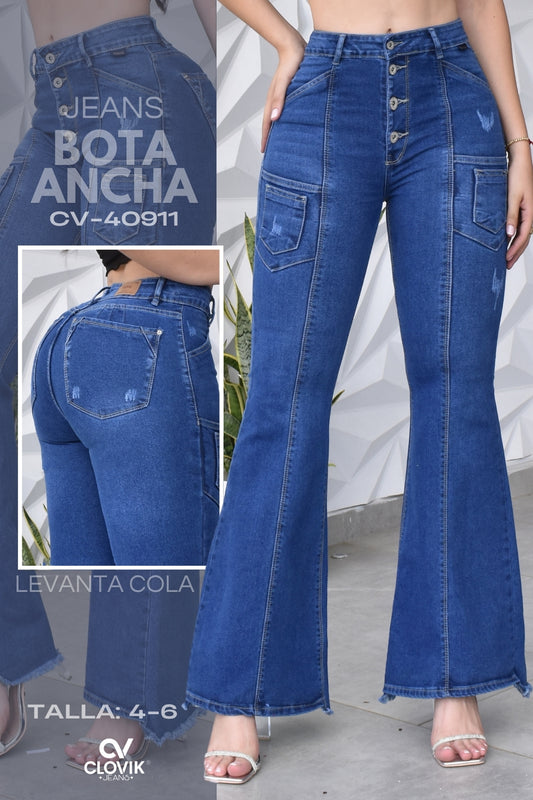 JEANS BOTA CAMPANA PUSH UP REF. CV-40911