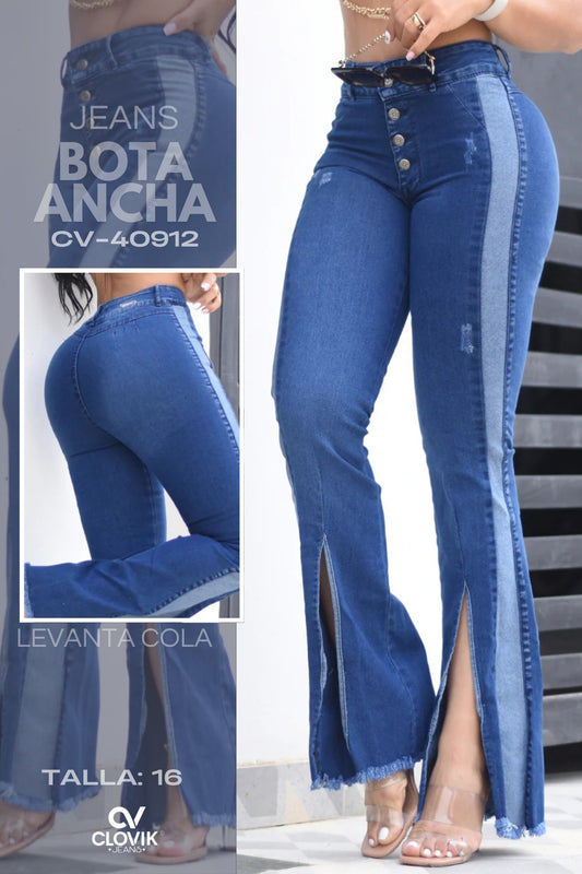 JEANS BOTA CAMPANA PUSH UP REF. CV-40912