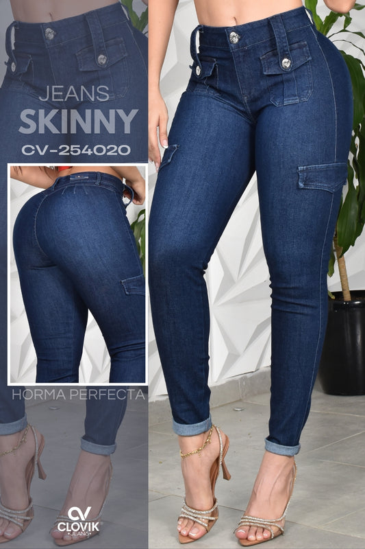 JEANS SKINNY PUSH UP REF. CV-254020