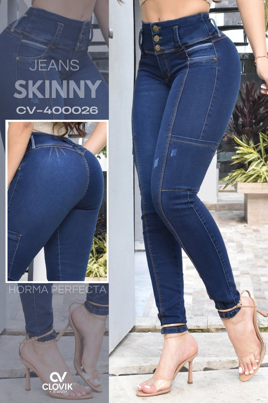 JEANS SKINNY PUSH UP REF. CV-400026