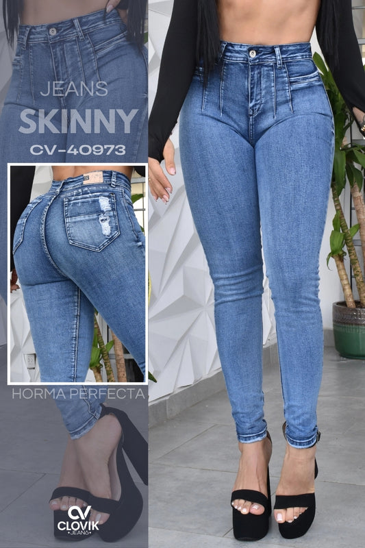 JEANS SKINNY PUSH UP REF. CV-40973