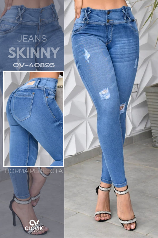 JEANS SKINNY PUSH UP REF. CV-40895