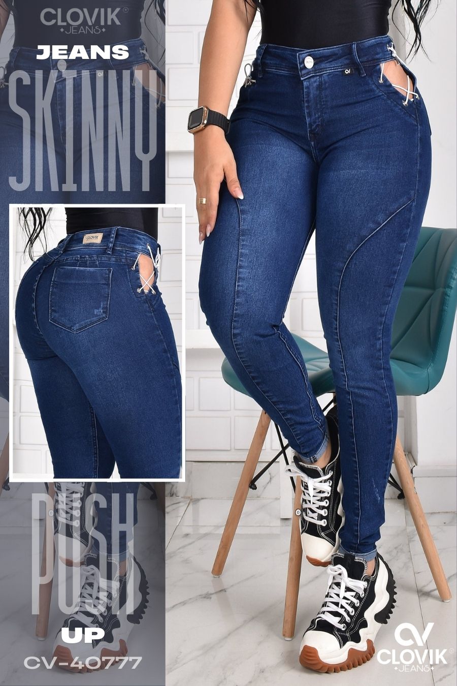 JEANS SKINNY CLOVIX REF. CV-40777