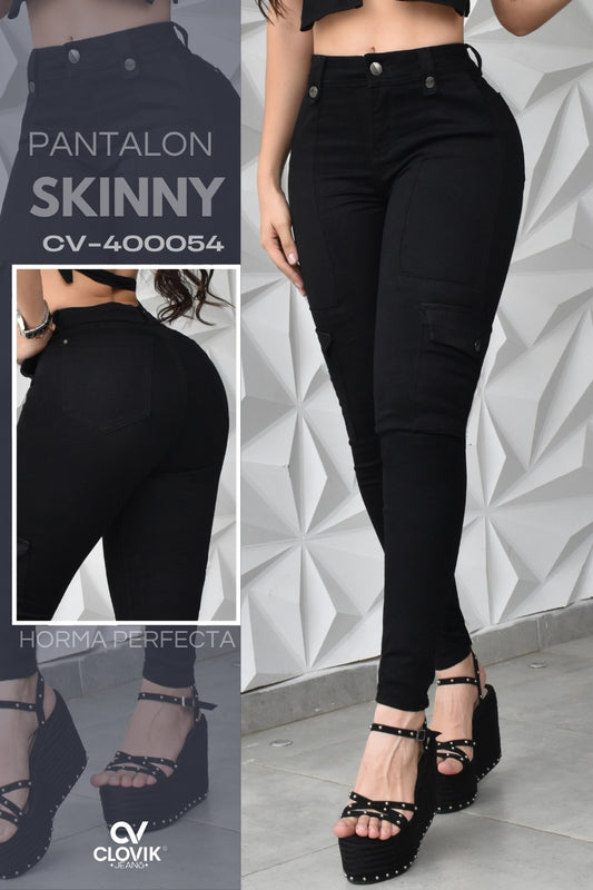 PANTALON SKINNY CARGO PUSH UP REF. CV-400054