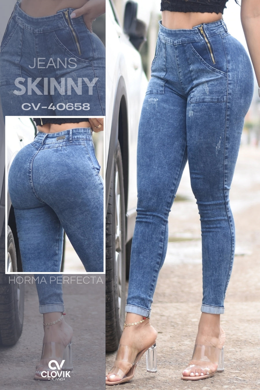 JEANS SKINNY CLOVIX REF. CV-40658
