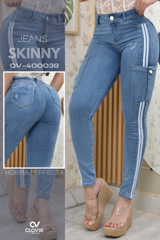 JEANS SKINNY PUSH UP REF. CV-400039