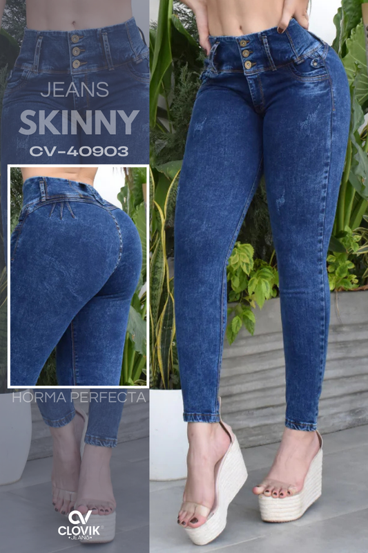 JEANS SKINNY PUSH UP REF. CV-40903