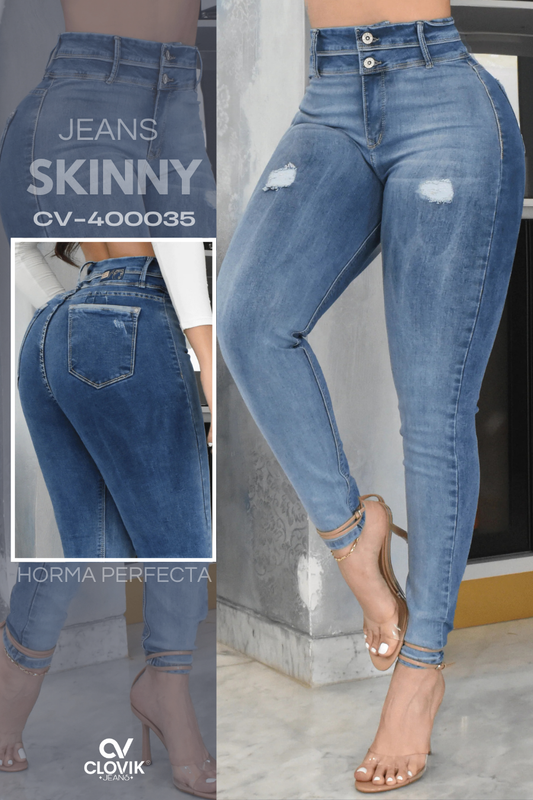 JEANS SKINNY PUSH UP REF. CV-400035