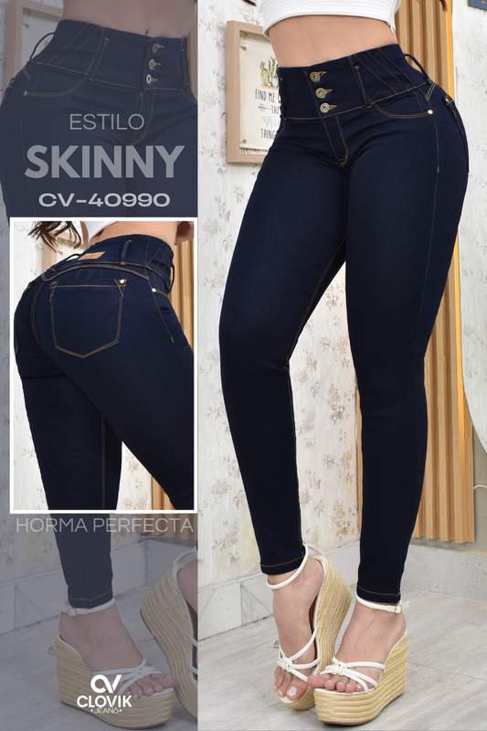 JEANS SKINNY PUSH UP REF. CV-40990