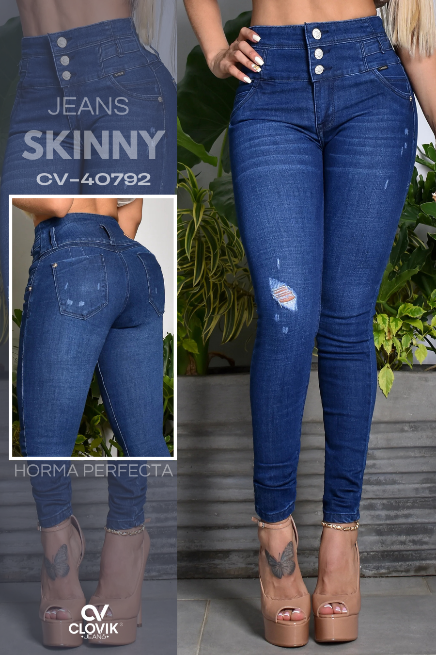 JEANS SKINNY CLOVIX REF. CV-40792