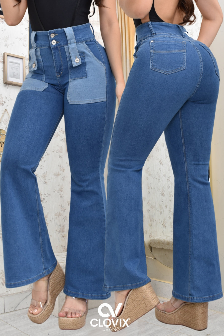 JEANS BOTA CAMPANA PUSH UP REF. CV-400019