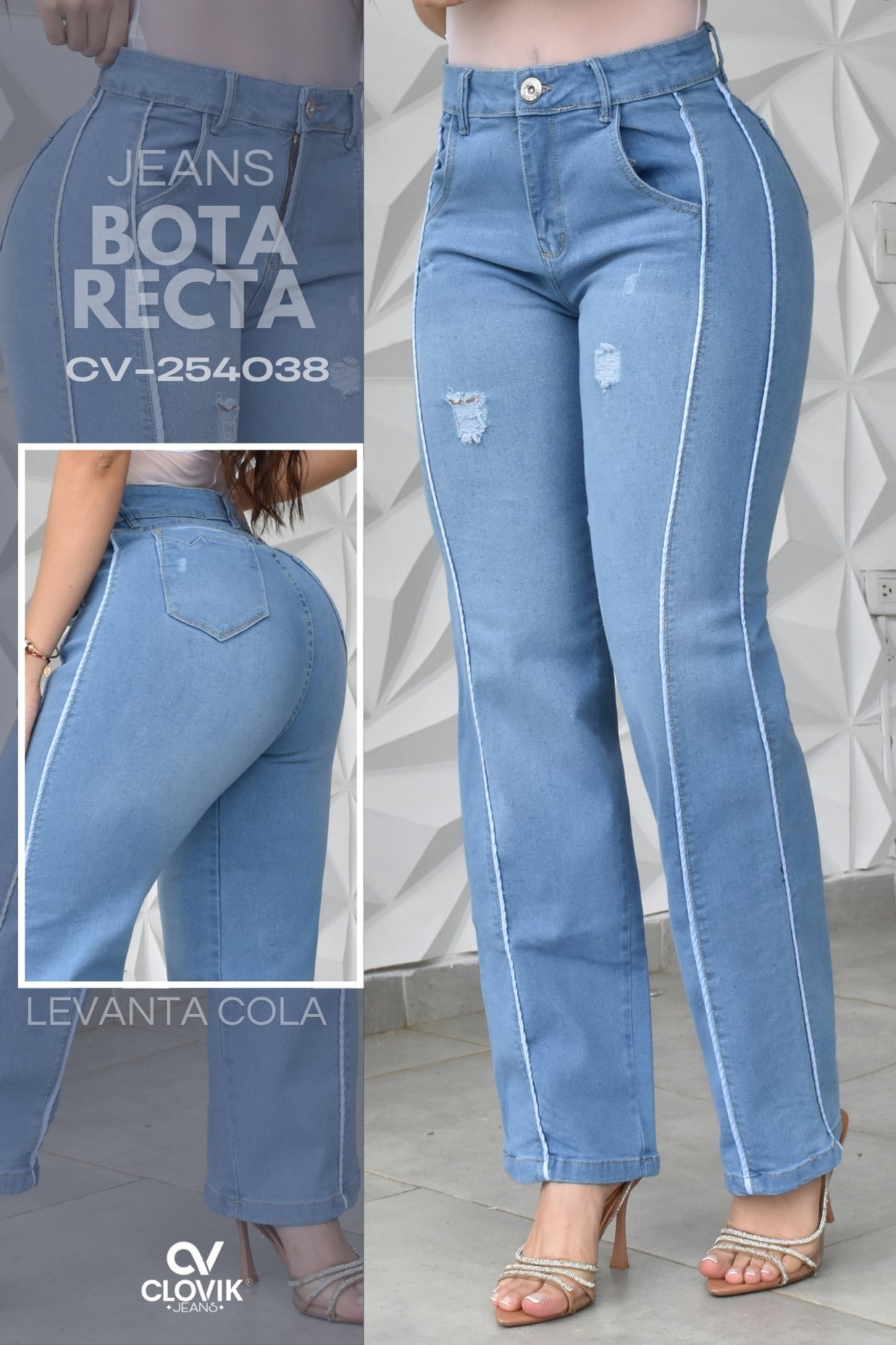 JEANS BOTA RECTA (SPORT) HORMA PERFECTA REF. CV-254038