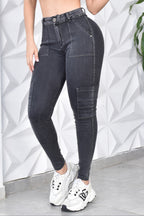 JEANS SKINNY CARGO PUSH UP REF. CV-254052