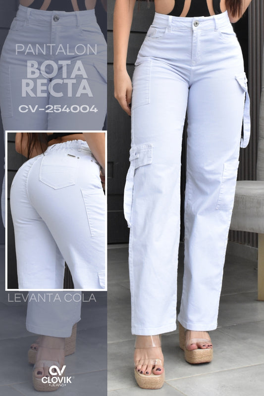 PANTALON BOTA RECTA (CARGO) HORMA PERFECTA REF. CV-254004