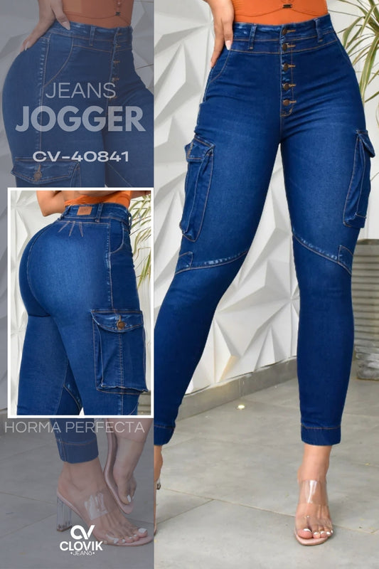 JEANS JOGGER PUSH UP REF. CV-40841