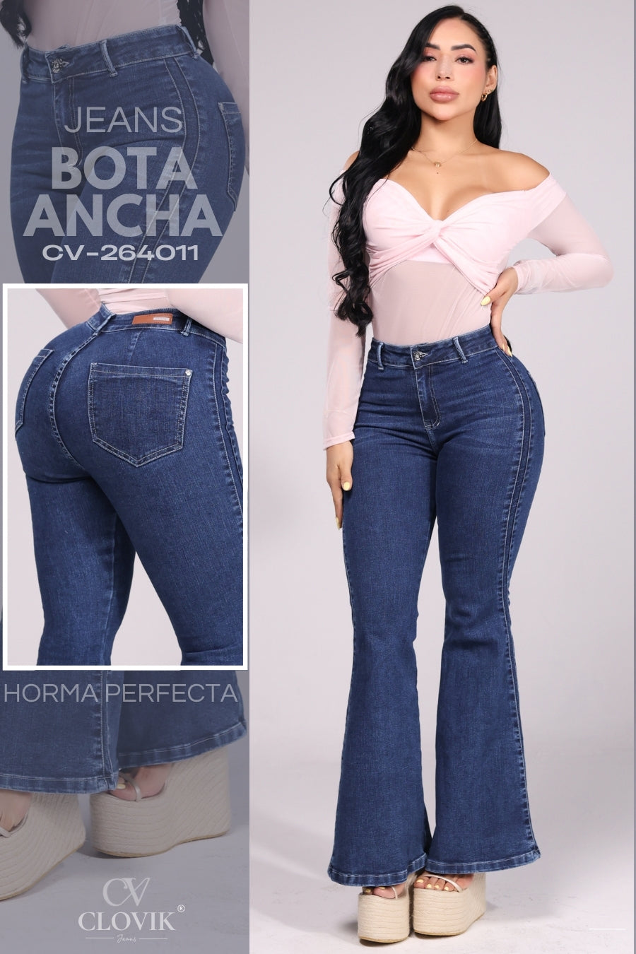 JEANS BOTA ANCHA HORMA PERFECTA REF. CV264011