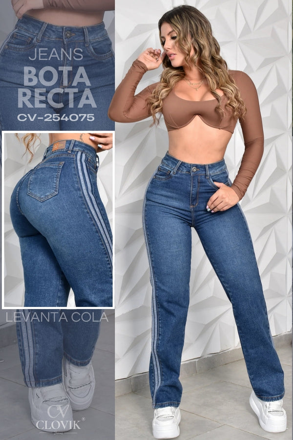 JEANS BOTA RECTA HORMA PERFECTA REF. CV-254075