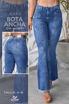 JEANS BOTA ANCHA PUSH UP REF. CV-40871