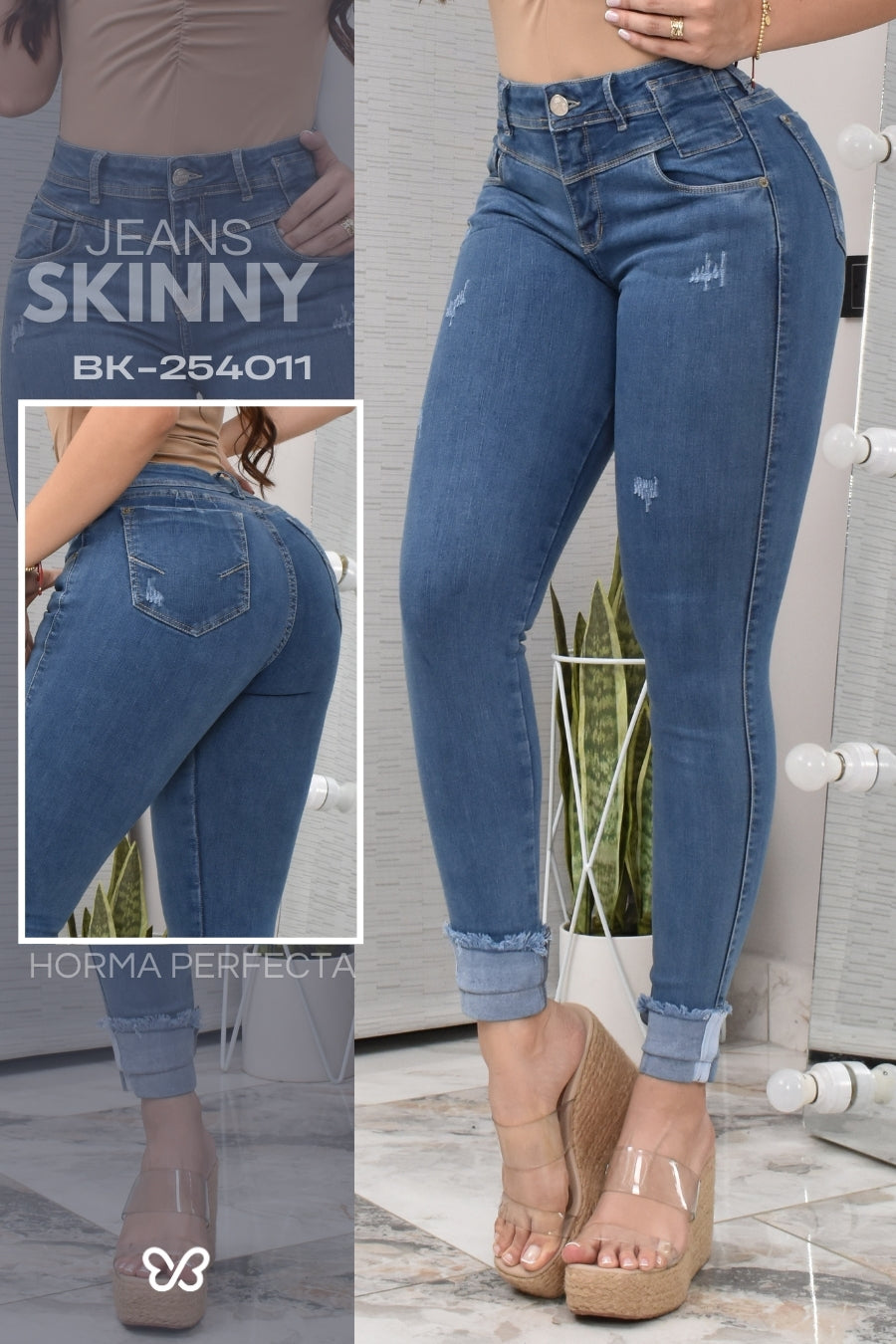 JEANS SKINNY, ESTILO SPORT HORMA PERFECTA REF. BK-254011