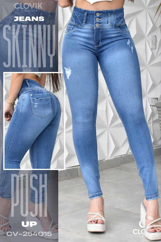 JEANS SKINNY PUSH UP REF. CV-254015