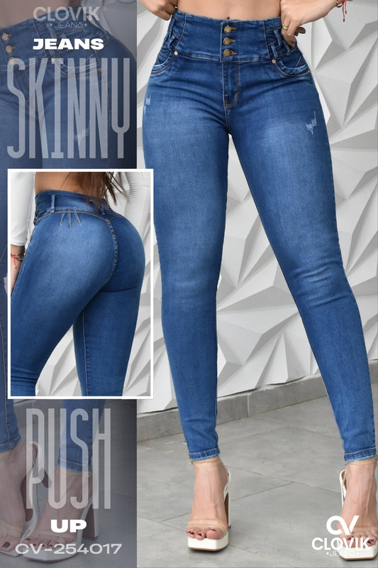 JEANS SKINNY PUSH UP REF. CV-254017
