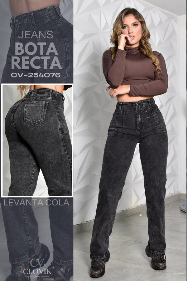 JEANS BOTA RECTA HORMA PERFECTA REF. CV-254076