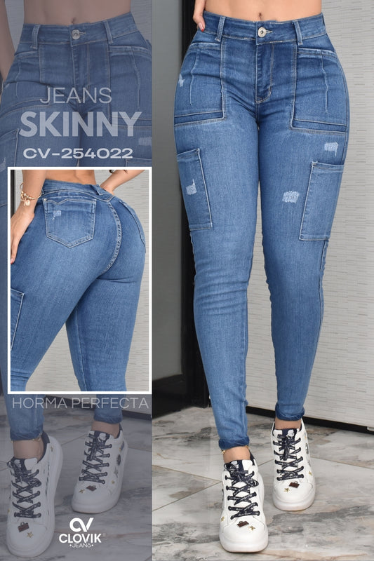 JEANS SKINNY PUSH UP REF. CV-254022