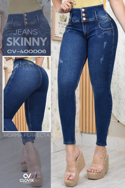 JEANS SKINNY PUSH UP REF. CV-400006