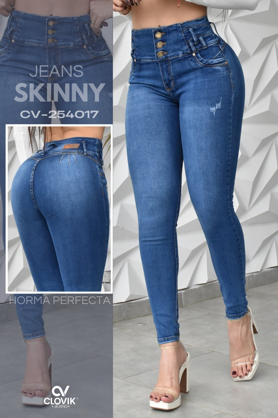 JEANS SKINNY PUSH UP REF. CV-254017