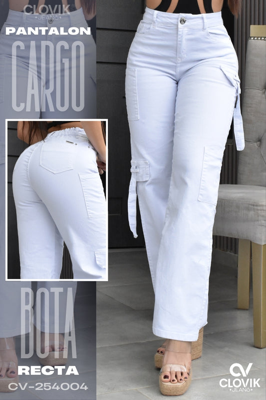 PANTALON BOTA RECTA (CARGO) HORMA PERFECTA REF. CV-254004