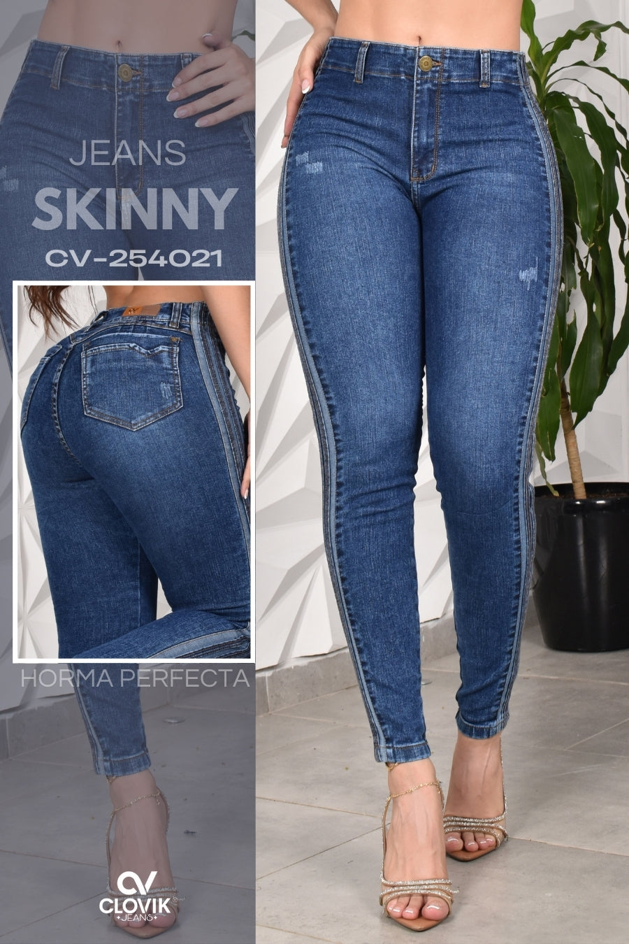 JEANS SKINNY PUSH UP REF. CV-254021