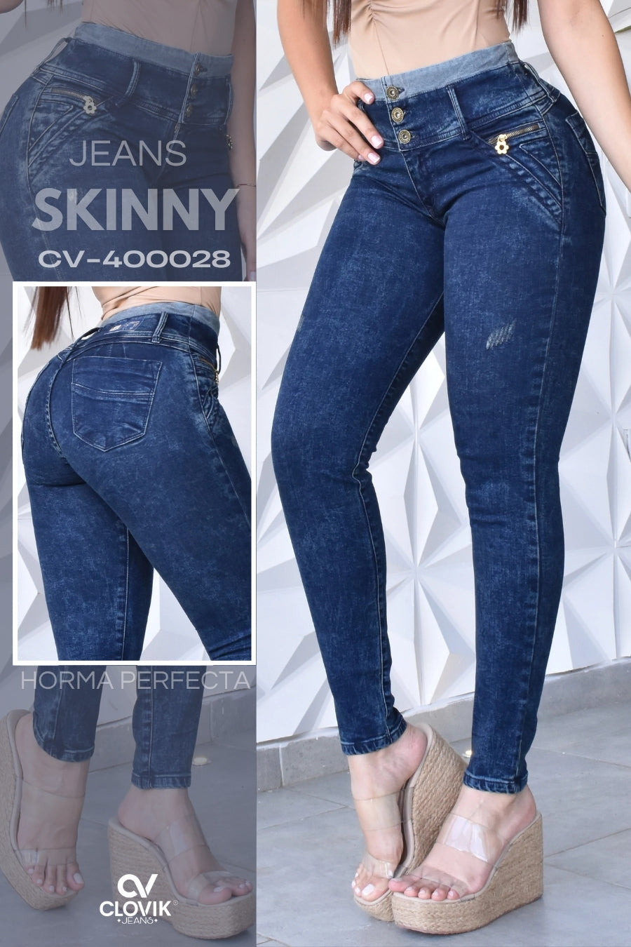 JEANS SKINNY PUSH UP REF. CV-400028