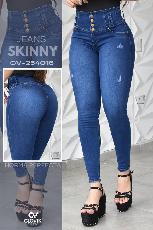 JEANS SKINNY LEVANTA COLA REF. CV-254016