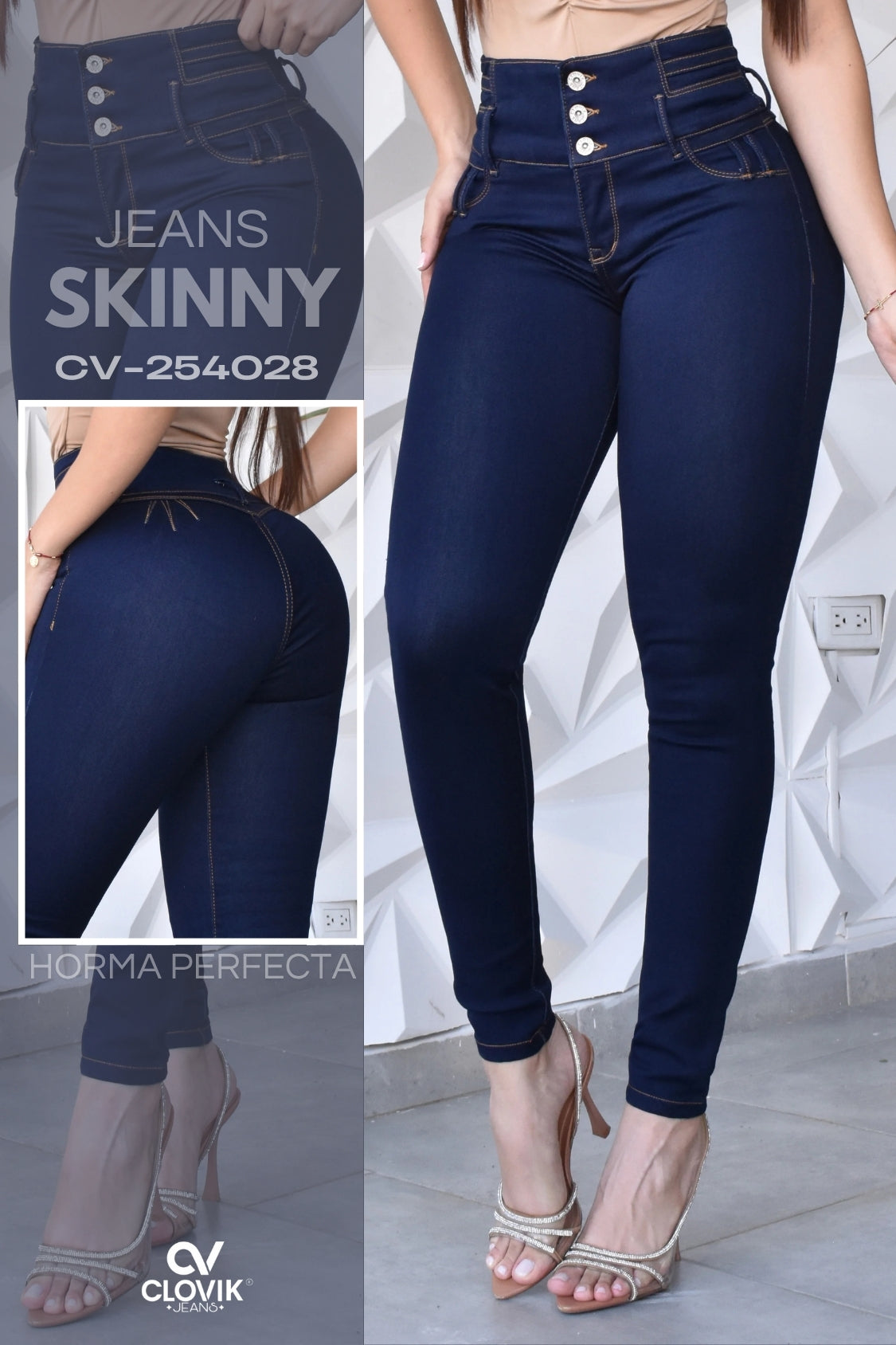 JEANS SKINNY PUSH UP REF. CV-254028