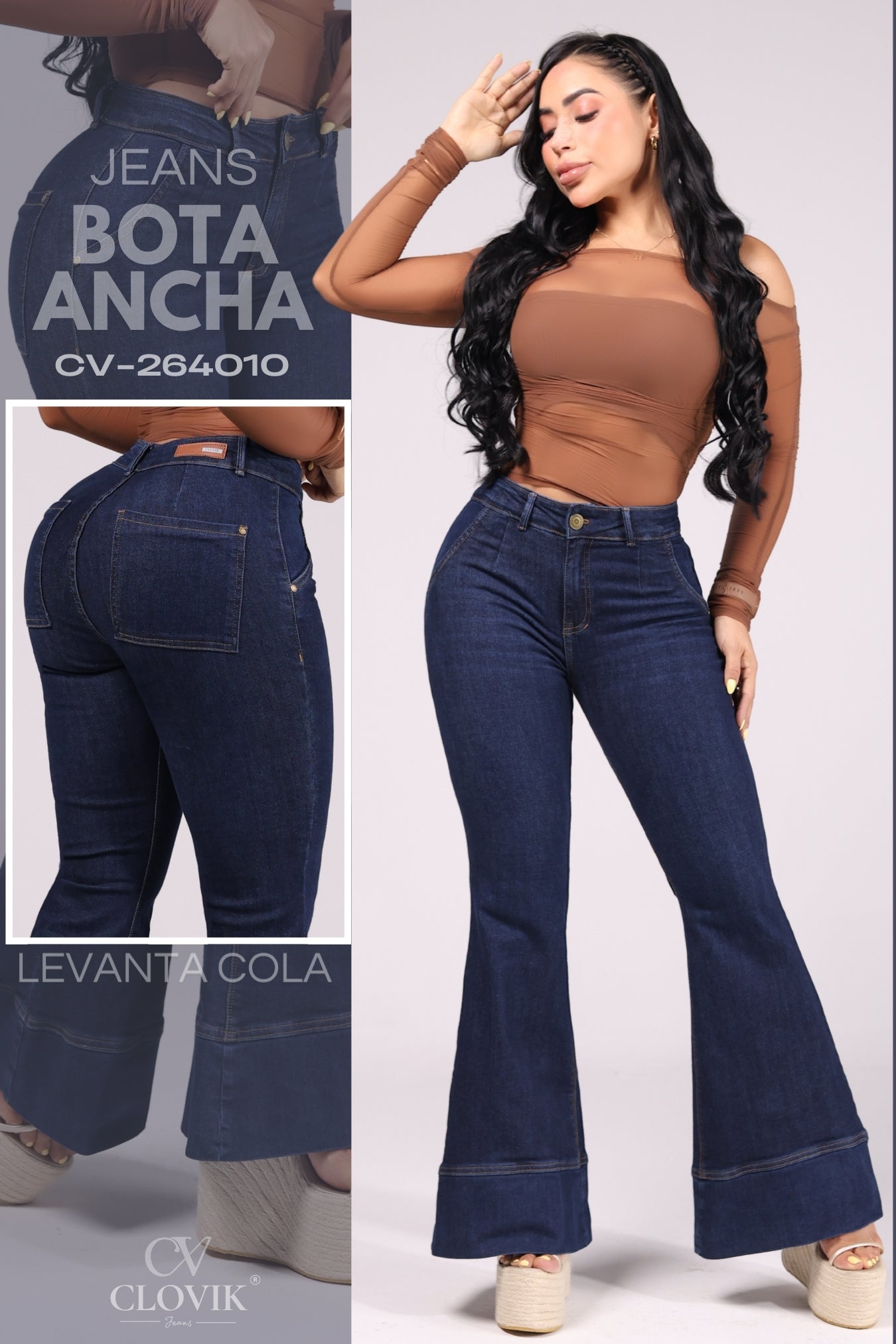 JEANS BOTA ANCHA HORMA PERFECTA REF. CV264010