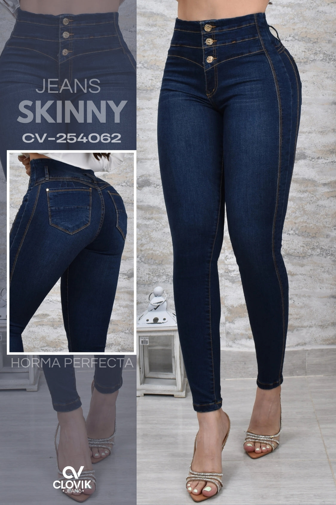 JEANS SKINNY PUSH UP REF. CV-254062