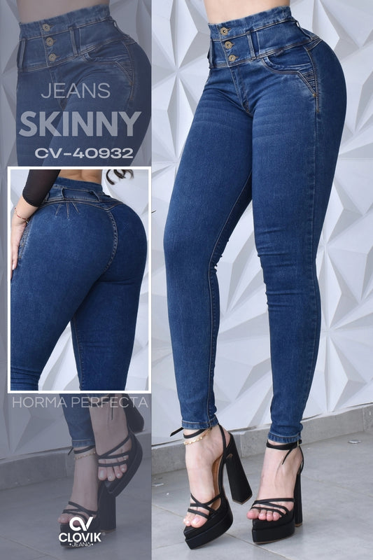 JEANS SKINNY PUSH UP REF. CV-40932