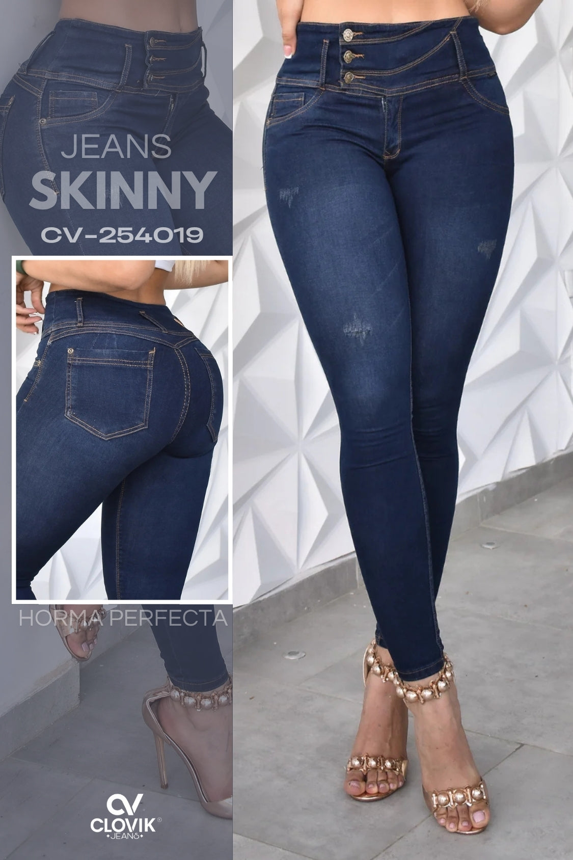 JEANS SKINNY PUSH UP REF. CV-254019