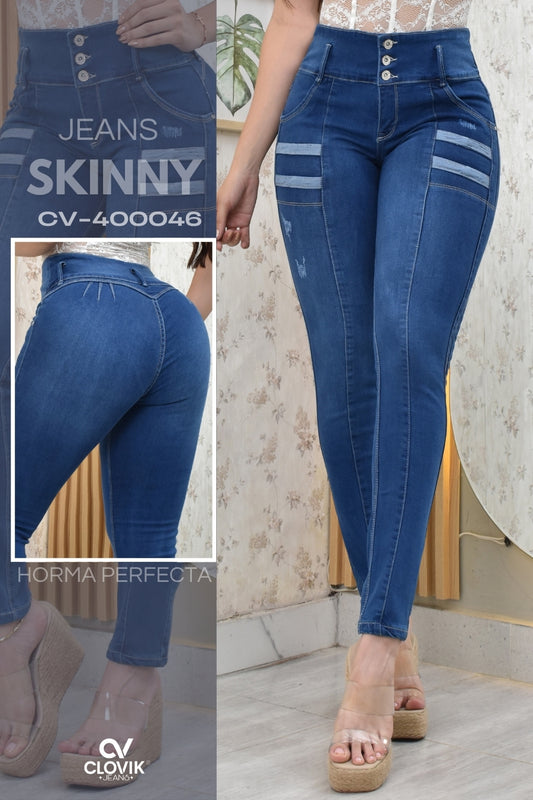 JEANS SKINNY PUSH UP REF. CV-400046