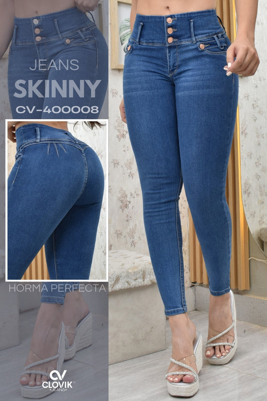 JEANS SKINNY PUSH UP REF. CV-400008