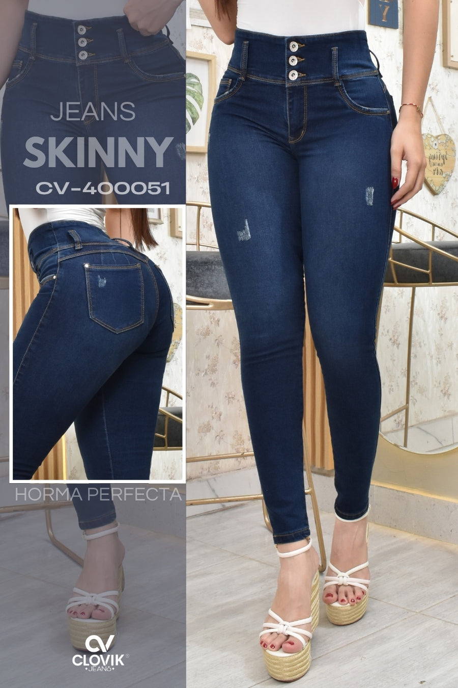 JEANS SKINNY PUSH UP REF. CV-400051