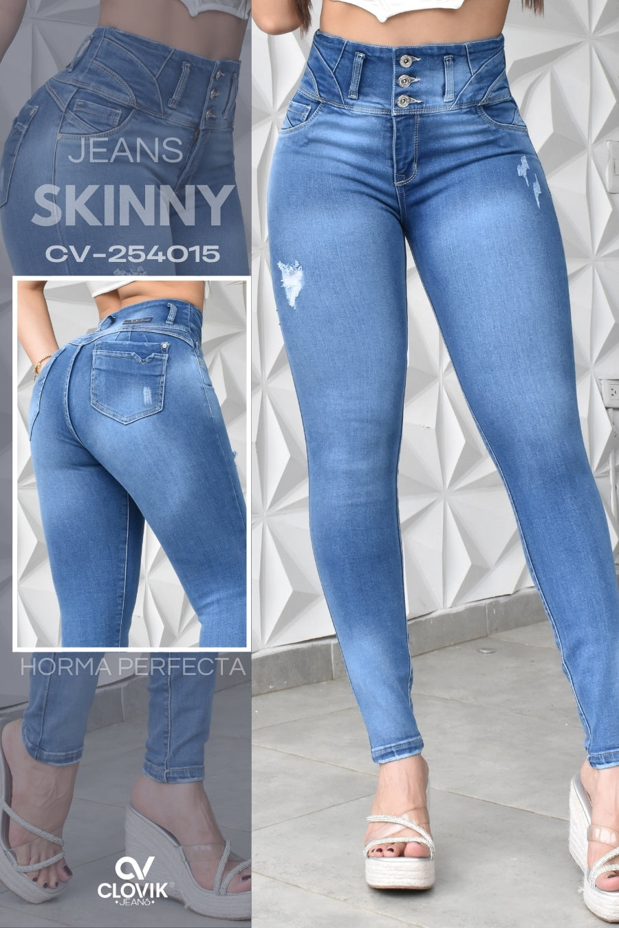 JEANS SKINNY PUSH UP REF. CV-254015