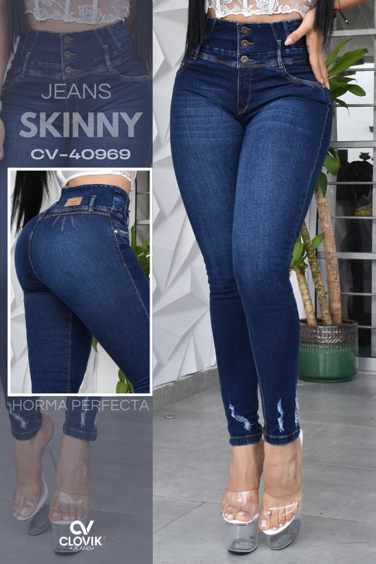 JEANS SKINNY PUSH UP REF. CV-40969